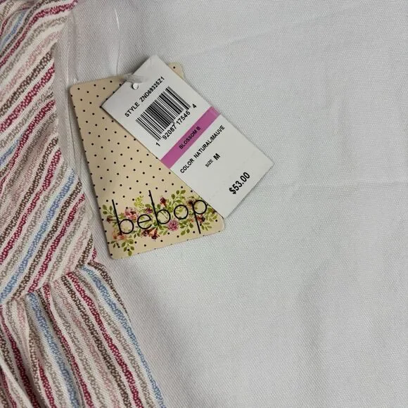 BeBop Spaghetti Strap Linen Button Front Pocketed Midi Dress Women's Size M Pink - Picture 12 of 12